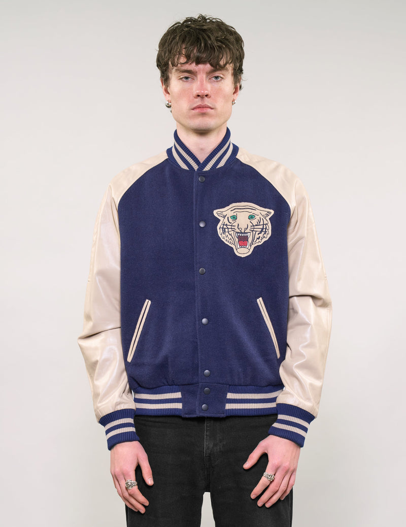IMMORTAL Varsity Bomber Jacket - Blue