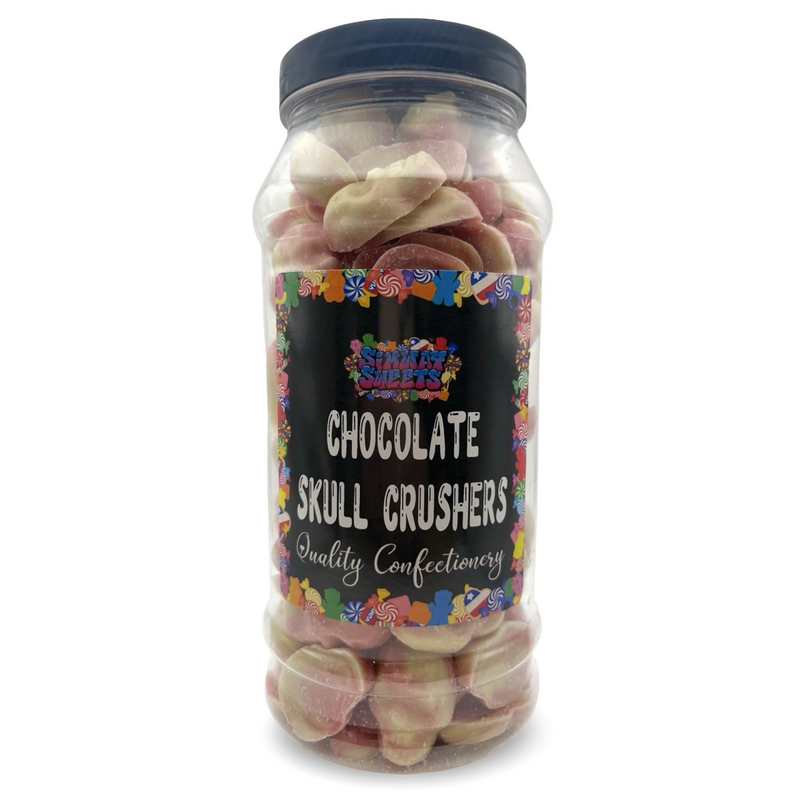 Skull Crusher Chocolate Shapes Retro Sweets Gift Jar - 655g