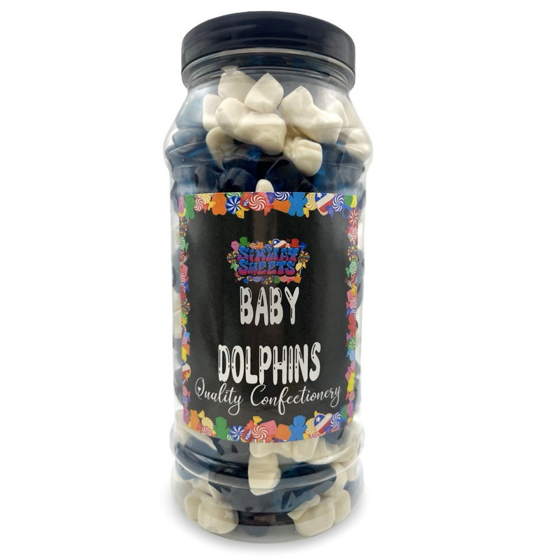 Baby Dolphins Jelly Gummy Retro Sweets Gift Jar - 800g