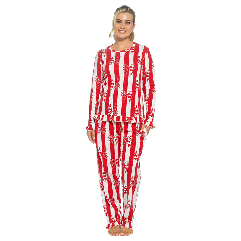 Women's Cotton Soft Pyjama Set with Elasticated Patterned Bottoms Ultimate Nightwear and Cosy Loungewear Multiple Sizes by Daisy Dreamer