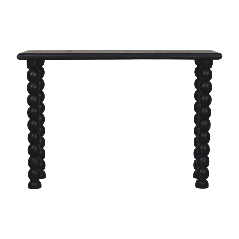 Artisan Furniture Solid Wood Spindle Linear Console, Black
