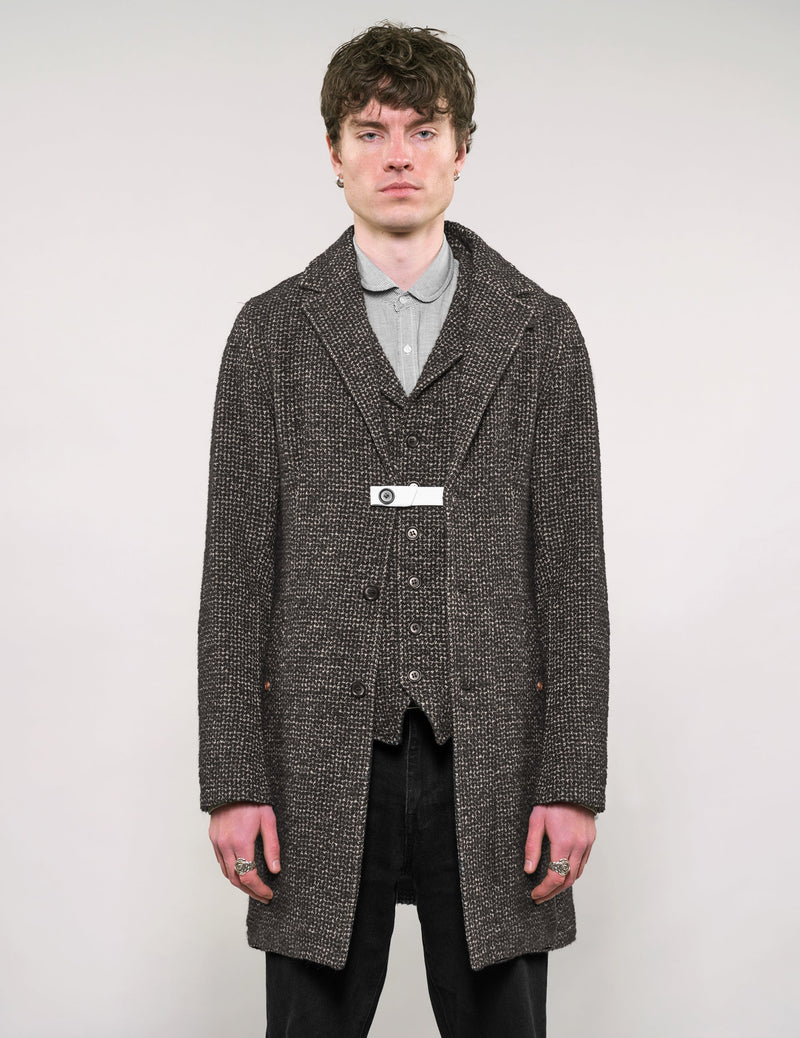 IMMORTAL Silverstone Frock Coat - Grey & White