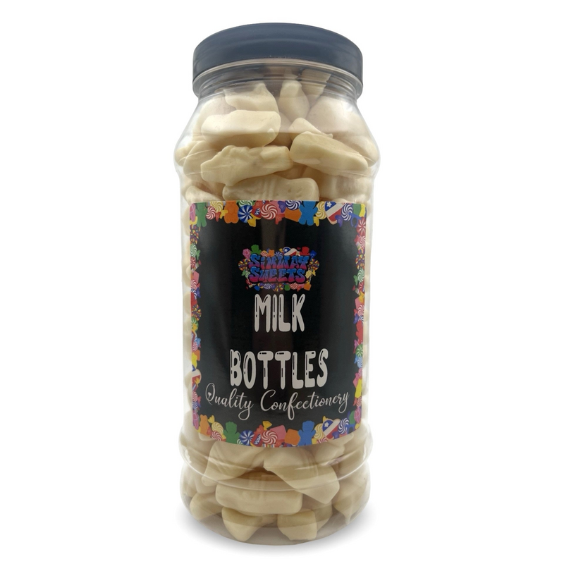 Milk Bottles (Non Dusted) Retro Sweets Gift Jar - 570g
