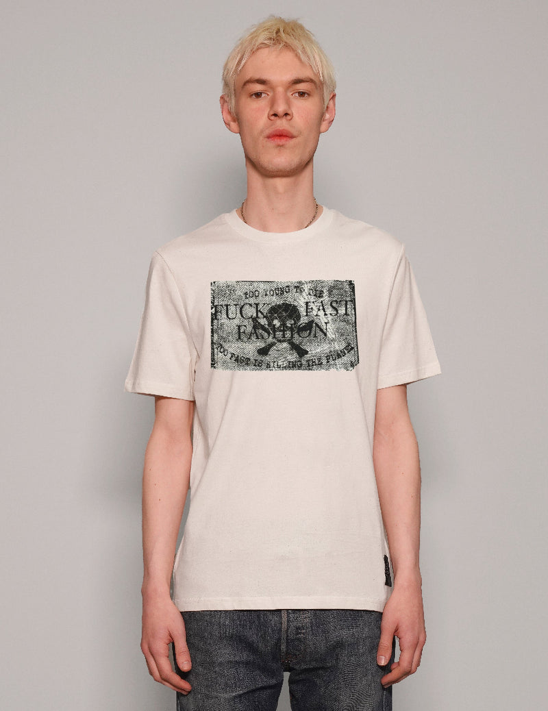 F*ck Fast Fashion T-Shirt in Ecru