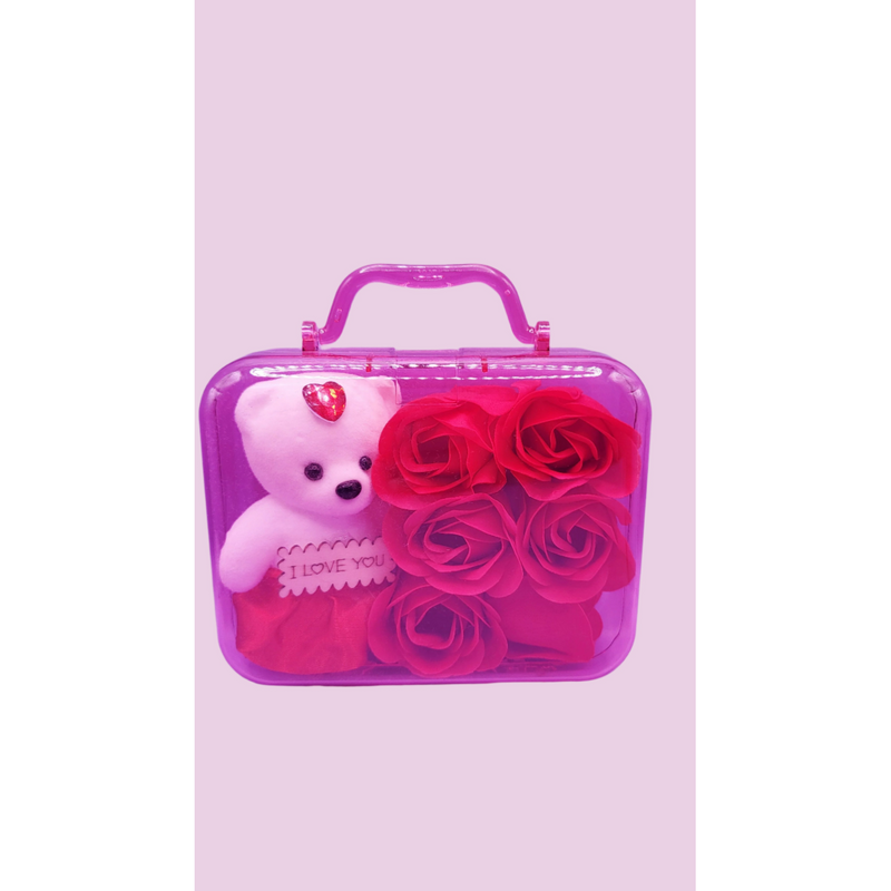Scented Teddy Rose Gift Case