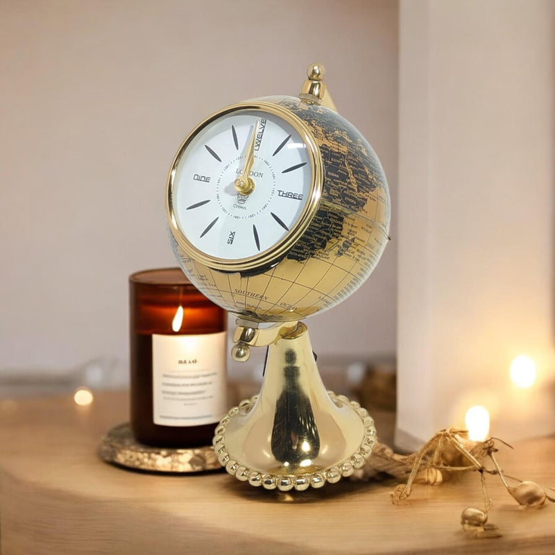 TABLE CLOCK GLOBE DESIGN