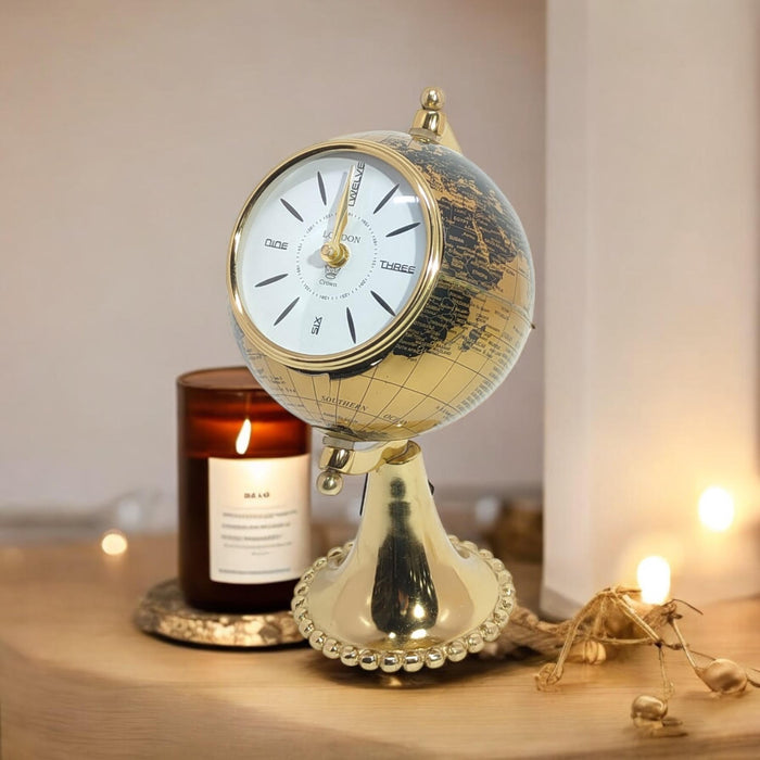 TABLE CLOCK GLOBE DESIGN