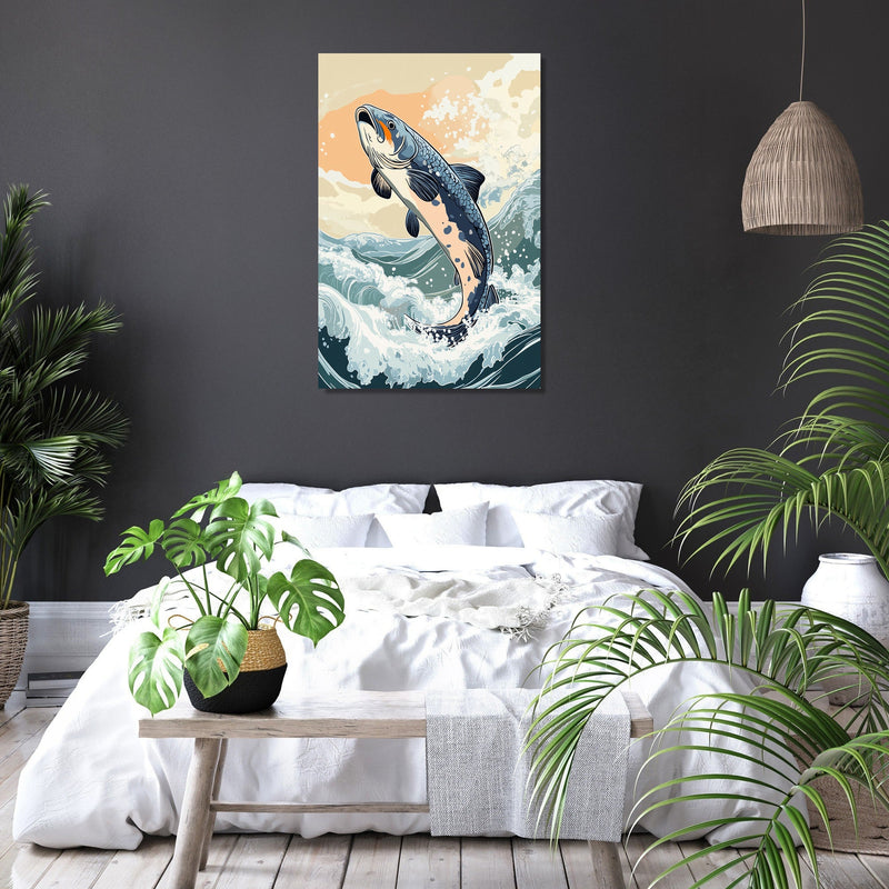 Leaping Fish Canvas