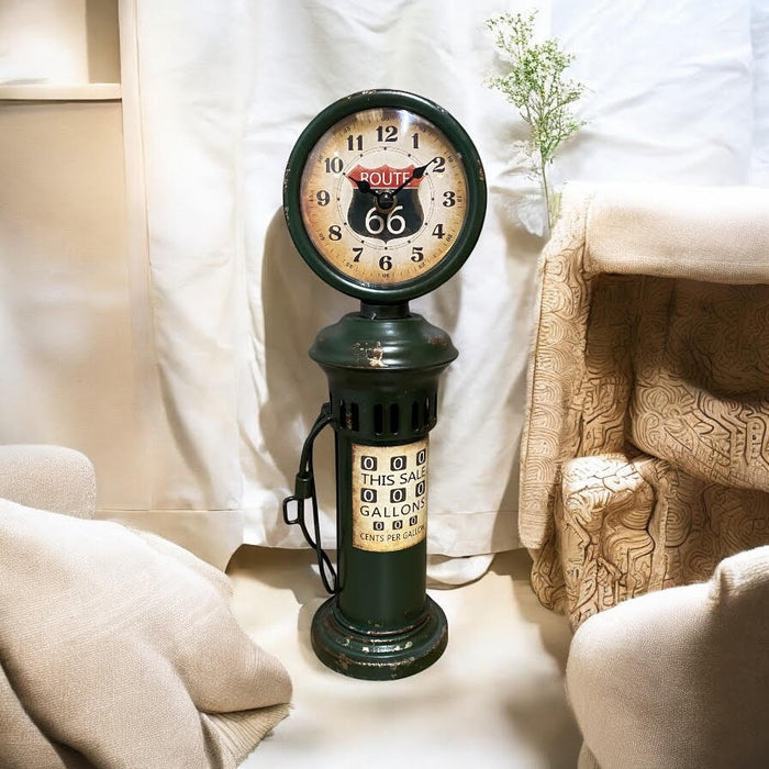 37CM TABLE CLOCK - Gasoline Pump Design