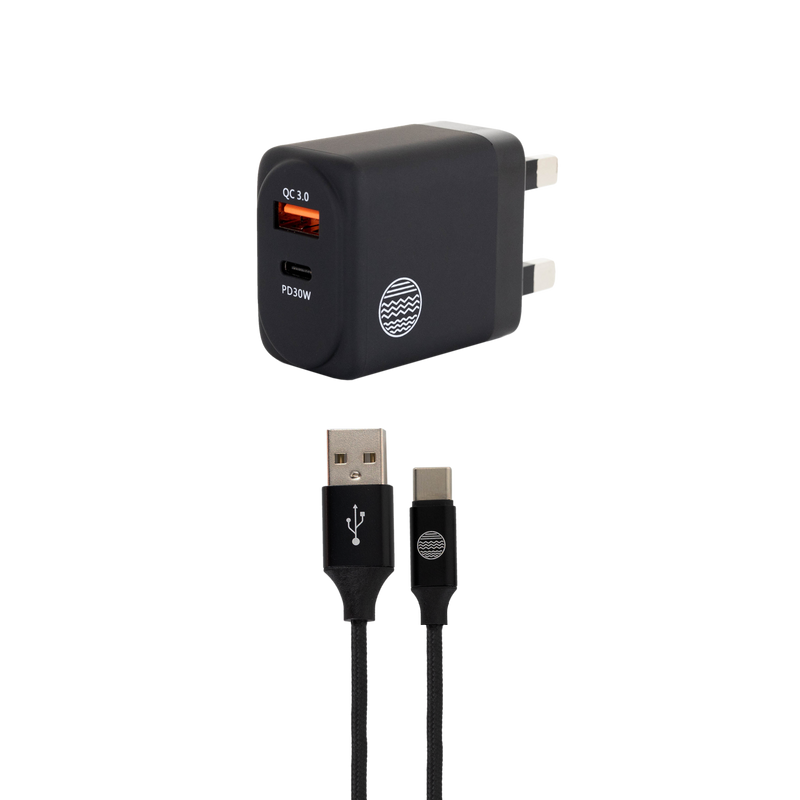 Our Pure Planet (Harry Kane's ECO Brand) - 30W USB-A  USB-C Wall Charger