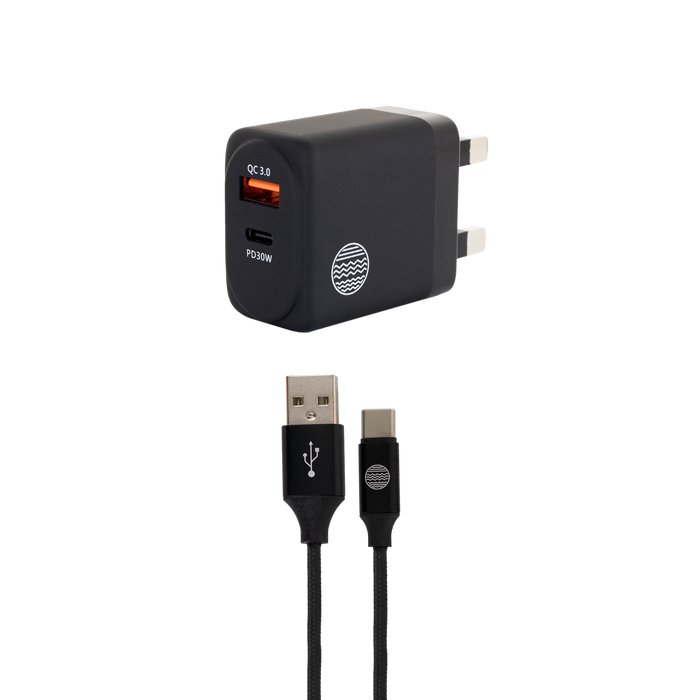 Our Pure Planet (Harry Kane's ECO Brand) - 30W USB-A  USB-C Wall Charger