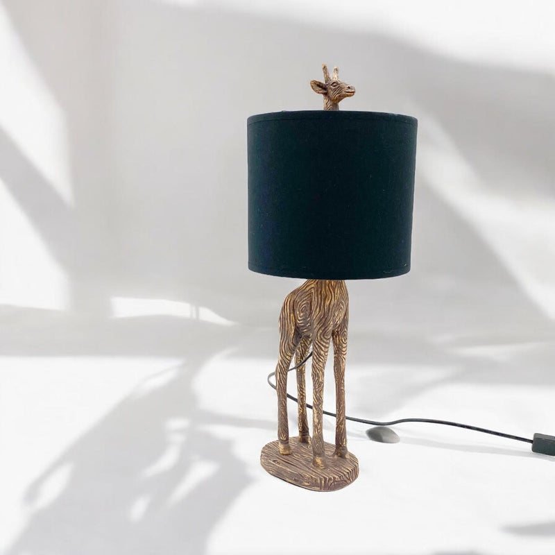 52X20X20CM TABLE LAMP 8" BLACK SHADE