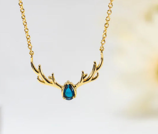 Women's Korean Version Simple Deer Pendant Necklace