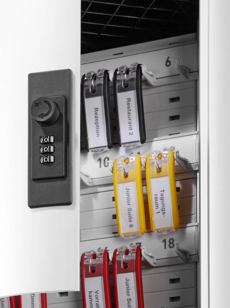 Durable Key Safe 18 Combination Lock Box | Holds 18 Keys | Includes 6 Key Clips