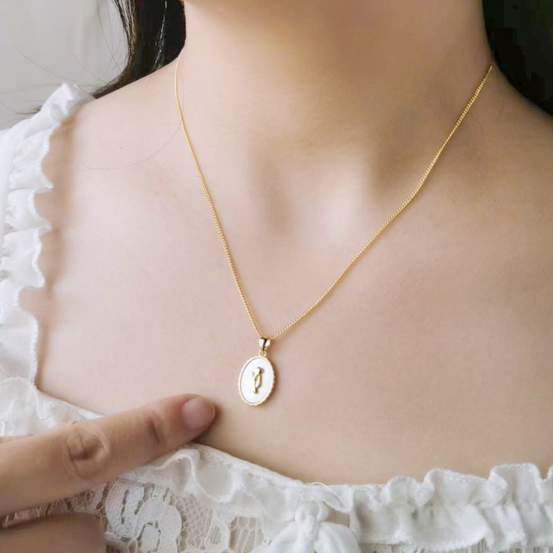 Minseng Minimalist Light Luxury Tulip Shell Necklace