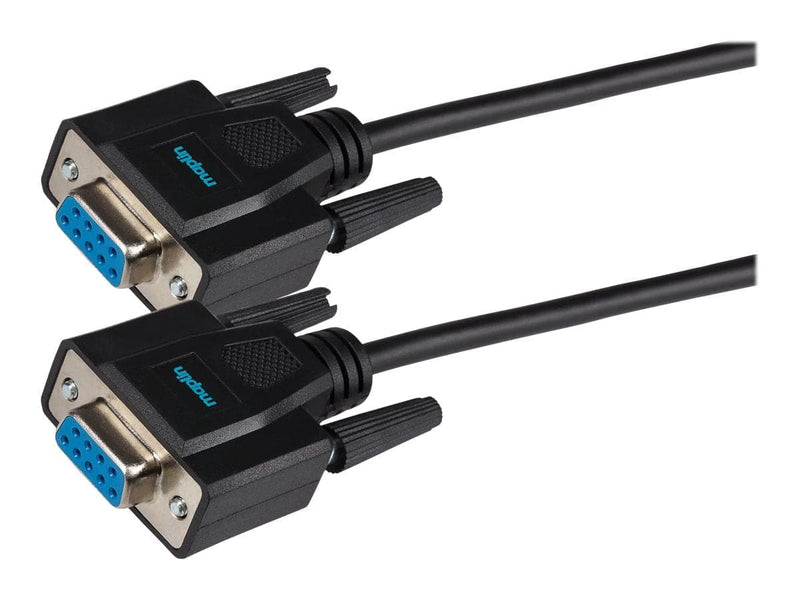 Maplin Premium Serial RS232 Null Modem 9 Pin Female Cable - Black, 3m