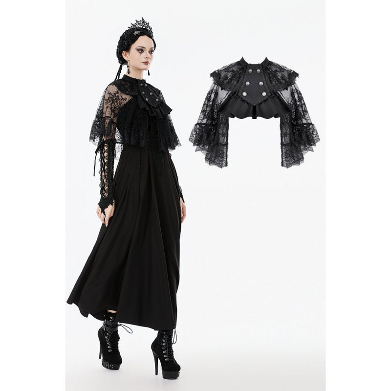 Dark in Love Bellatrix Lace Ruffle Capelet