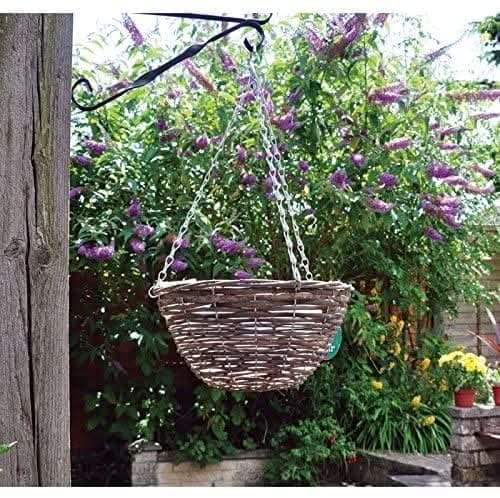 14" Garden Rattan Hanging Basket
