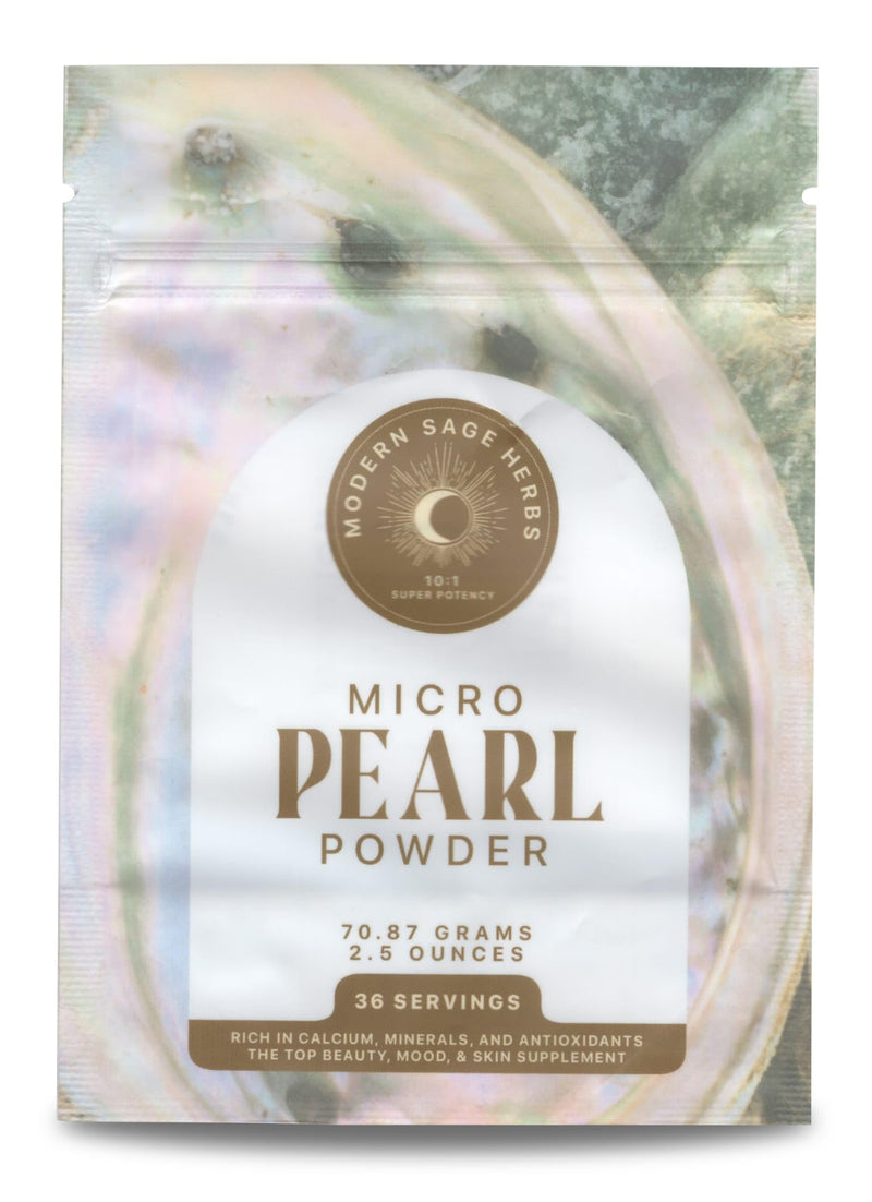 2.5oz Pure Pearl Powder 10:1 Extract – 36 Servings | Collagen & Anti-Aging | Modern Sage Herbs