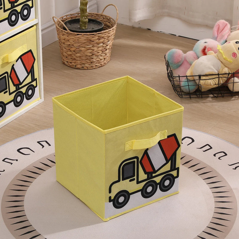 2 Pack Foldable Toy Storage Cube Boxes with Handles for Home Organisation