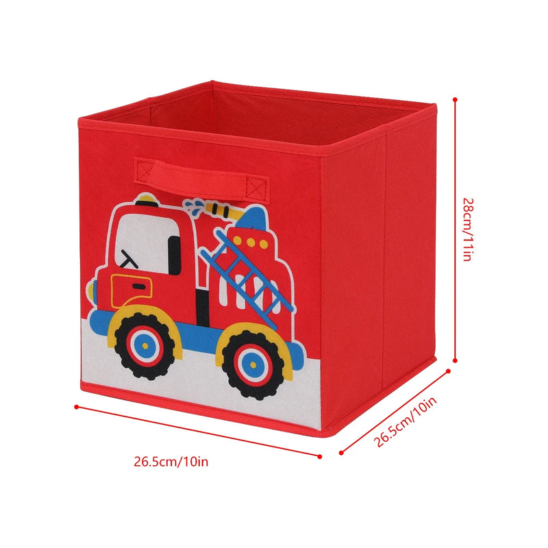 2 Pack Foldable Toy Storage Cube Boxes with Handles for Home Organisation