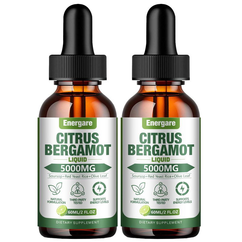 2 Pack Citrus Bergamot Liquid Drops 5000mg – Cholesterol Support (4 oz)