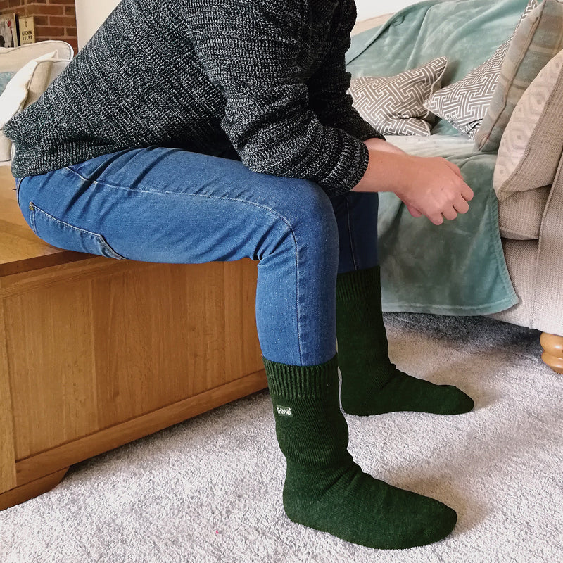 Mens Thick Winter Thermal Socks with Seamless Toe (Multipack Options)