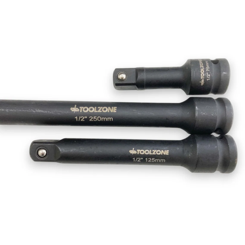 3pc 1/2" impact extension bar set Chrome Vanadium Impact Socket Tool Deep Reach