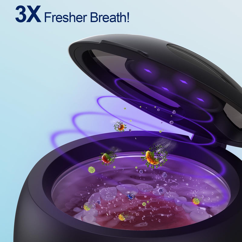 Upgraded Ultrasonic Retainer Cleaner 45kHz – Denture, Mouth Guard & Night Guard Cleaner with 200ml Pod