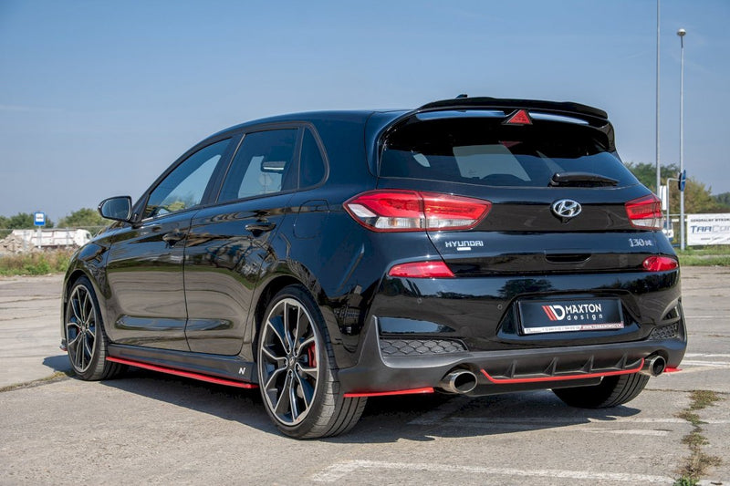 Maxton Design - REAR SIDE SPLITTERS V2 HYUNDAI I30 MK3 N (RED) 2017-