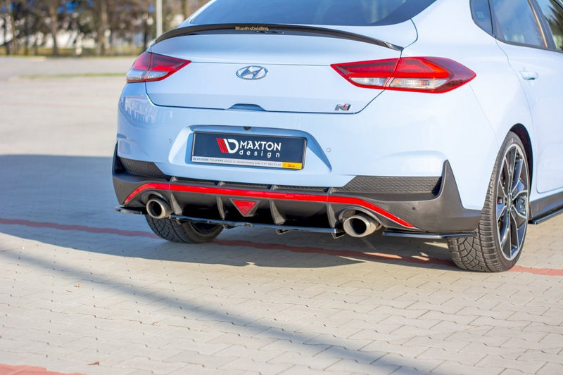 Maxton Design - CENTRAL REAR SPLITTER (W/ VERTICAL BARS) HYUNDAI I30 MK3 N FASTBACK (2018-)