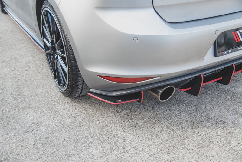 Maxton Design - STREET PRO REAR SIDE SPLITTERS V.1 VW GOLF MK7 GTI