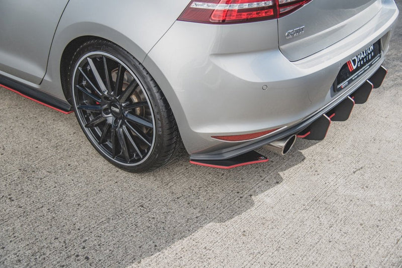 Maxton Design - STREET PRO REAR SIDE SPLITTERS V.2 VW GOLF MK7 GTI