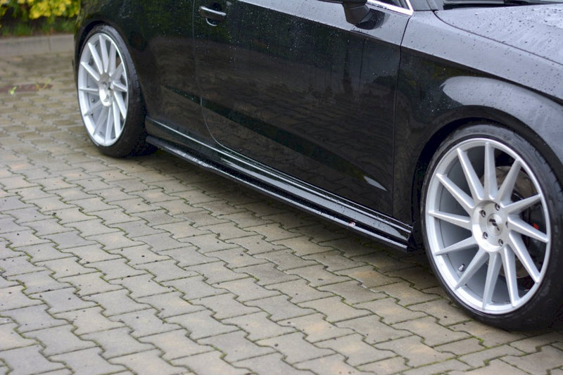 Maxton Design - SIDE SKIRTS DIFFUSERS AUDI S3 / A3 S-LINE 8V / 8V FL HATCHBACK