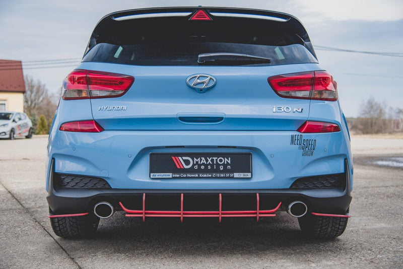 Maxton Design - STREET PRO REAR DIFFUSER V1 HYUNDAI I30 N MK3 HATCHBACK (2017-2020)