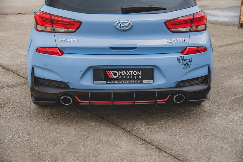 Maxton Design - STREET PRO REAR DIFFUSER V2 HYUNDAI I30 N MK3 HATCHBACK (2017-2020)