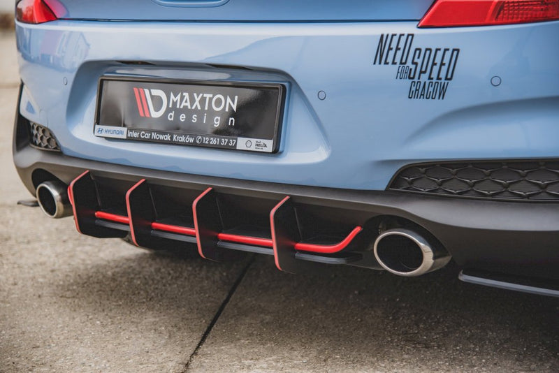 Maxton Design - STREET PRO REAR DIFFUSER V2 HYUNDAI I30 N MK3 HATCHBACK (2017-2020)