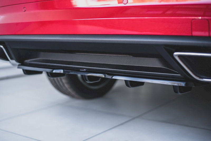 Maxton Design - CENTRAL REAR SPLITTER (W/ VERTICAL BARS) SKODA KODIAQ VRS (2019-)