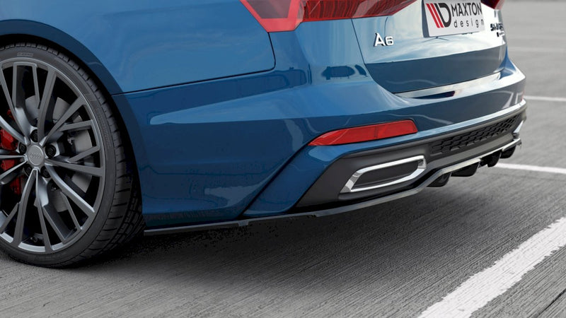 Maxton Design - CENTRAL REAR SPLITTER (W/ VERTICAL BARS) A6 S-LINE C8 AVANT (2019-)