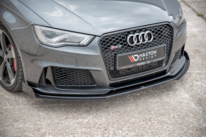 Maxton Design - RACING FRONT SPLITTER +FLAPS AUDI RS3 8V SPORTBACK