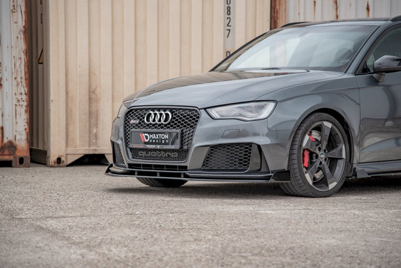 Maxton Design - RACING FRONT SPLITTER +FLAPS AUDI RS3 8V SPORTBACK
