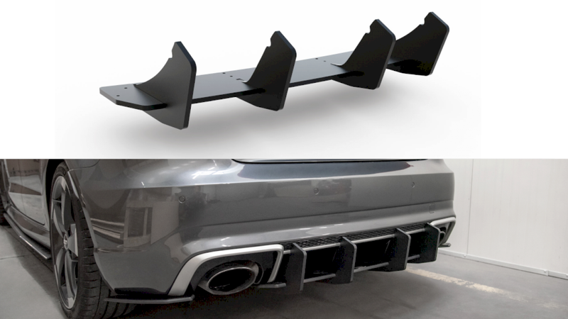 Maxton Design - STREET PRO REAR DIFFUSER V2 AUDI RS3 8V SPORTBACK (2015-2016)