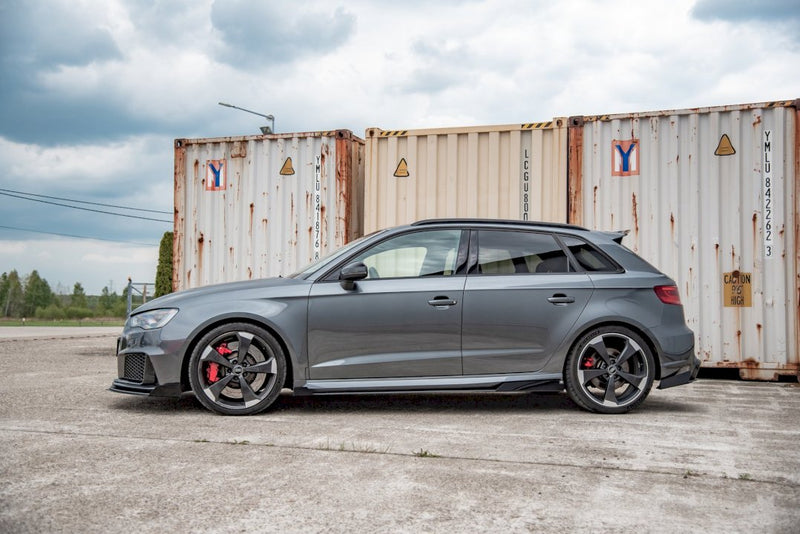 Maxton Design - STREET PRO SIDE SKIRT SPLITTERS (+FLAPS) AUDI RS3 8V SPORTBACK (2015-2016)