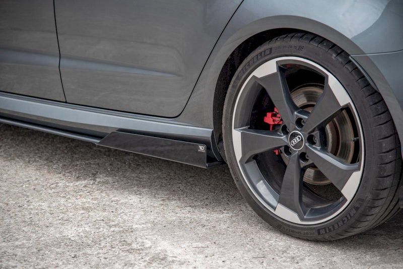 Maxton Design - STREET PRO SIDE SKIRT SPLITTERS (+FLAPS) AUDI RS3 8V SPORTBACK (2015-2016)