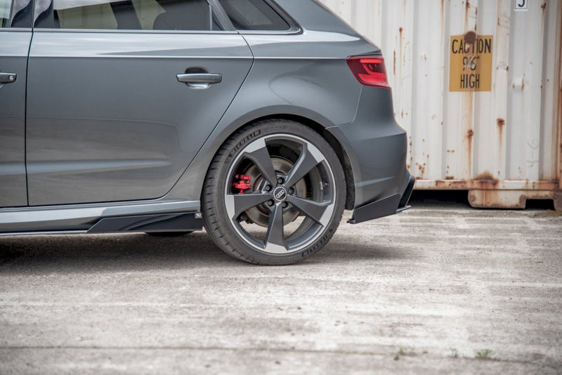 Maxton Design - RACING REAR SIDE SPLITTERS (+FLAPS) AUDI RS3 8V SPORTBACK (2015-2016)