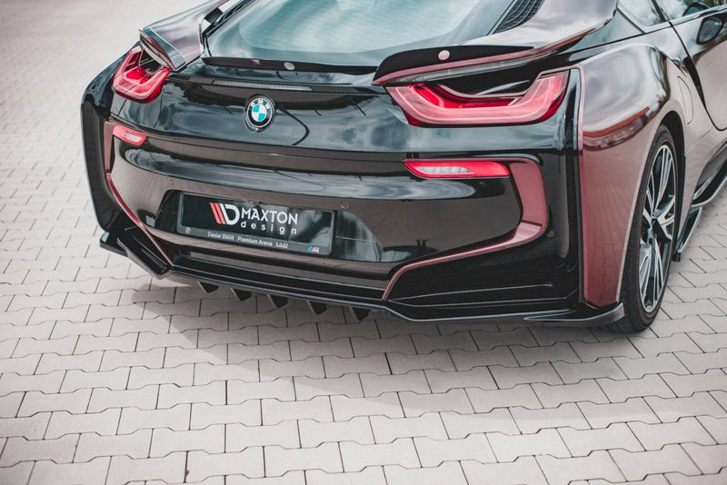 Maxton Design - CENTRAL REAR SPLITTER (W/ VERTICAL BARS) BMW I8 (2014-2020)