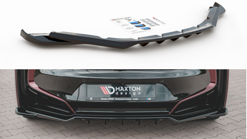 Maxton Design - CENTRAL REAR SPLITTER (W/ VERTICAL BARS) BMW I8 (2014-2020)