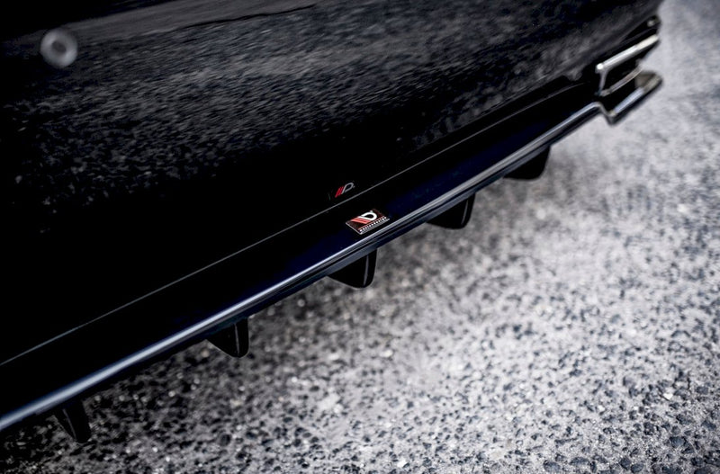 Maxton Design - CENTRAL REAR SPLITTER (W/ VERTICAL BARS) LEXUS LS MK4 FACELIFT (2012-2017)