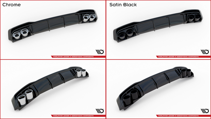 Maxton Design - Rear Valance + Exhaust Ends Imitation Audi A3 S-Line Sportback 8Y