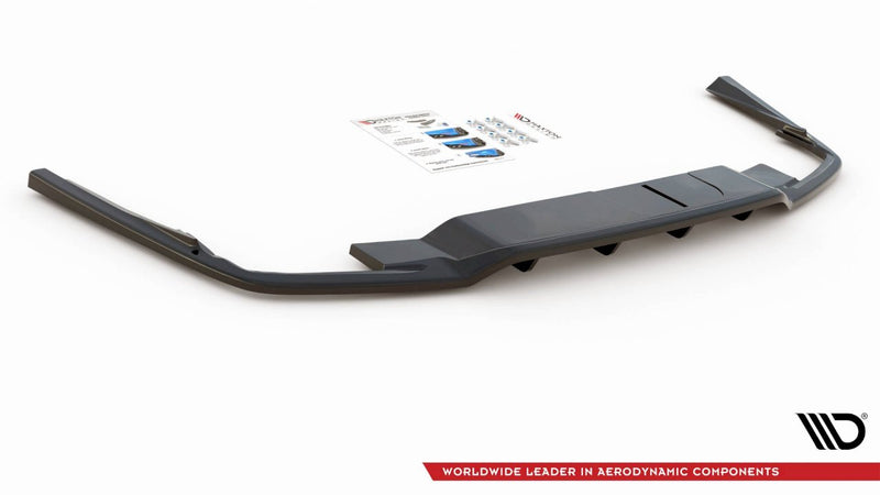 Maxton Design - CENTRAL REAR SPLITTER (W/ VERTICAL BARS) VOLVO S60/V60 R-DESIGN MK3 (2018-)